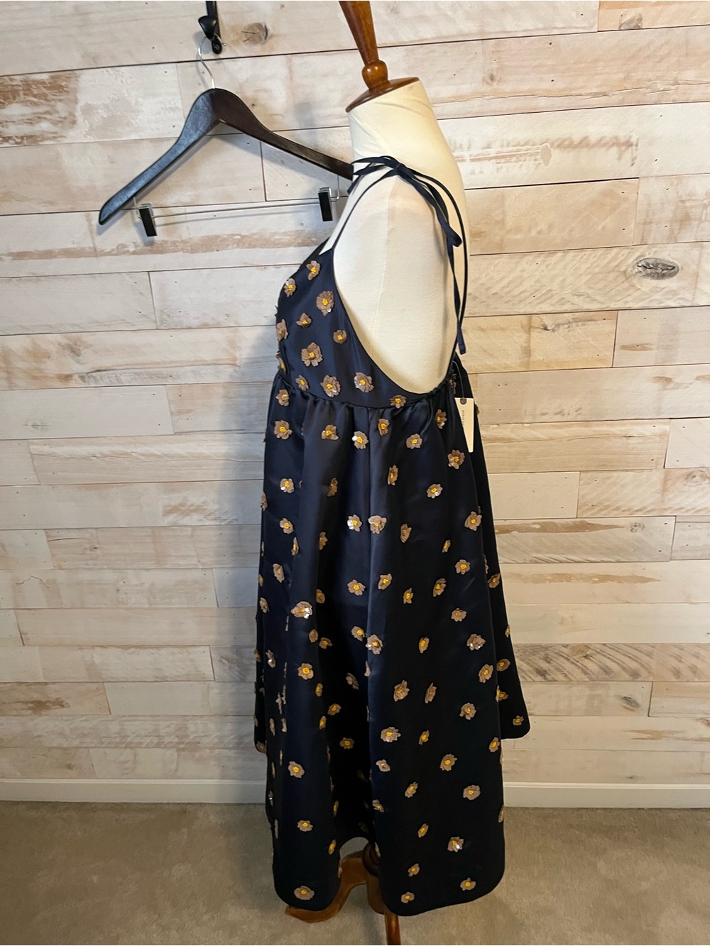 NWT Anthropologie size 4 Calysta midi dress with tie straps - Picture 5 of 11